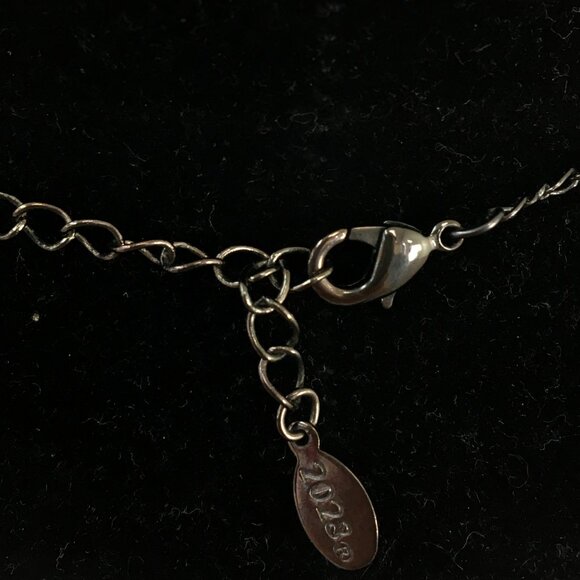 2028 Vintage Style Gunmetal Y Necklace with Red Stones 16-18" Adjustable - Picture 3 of 5